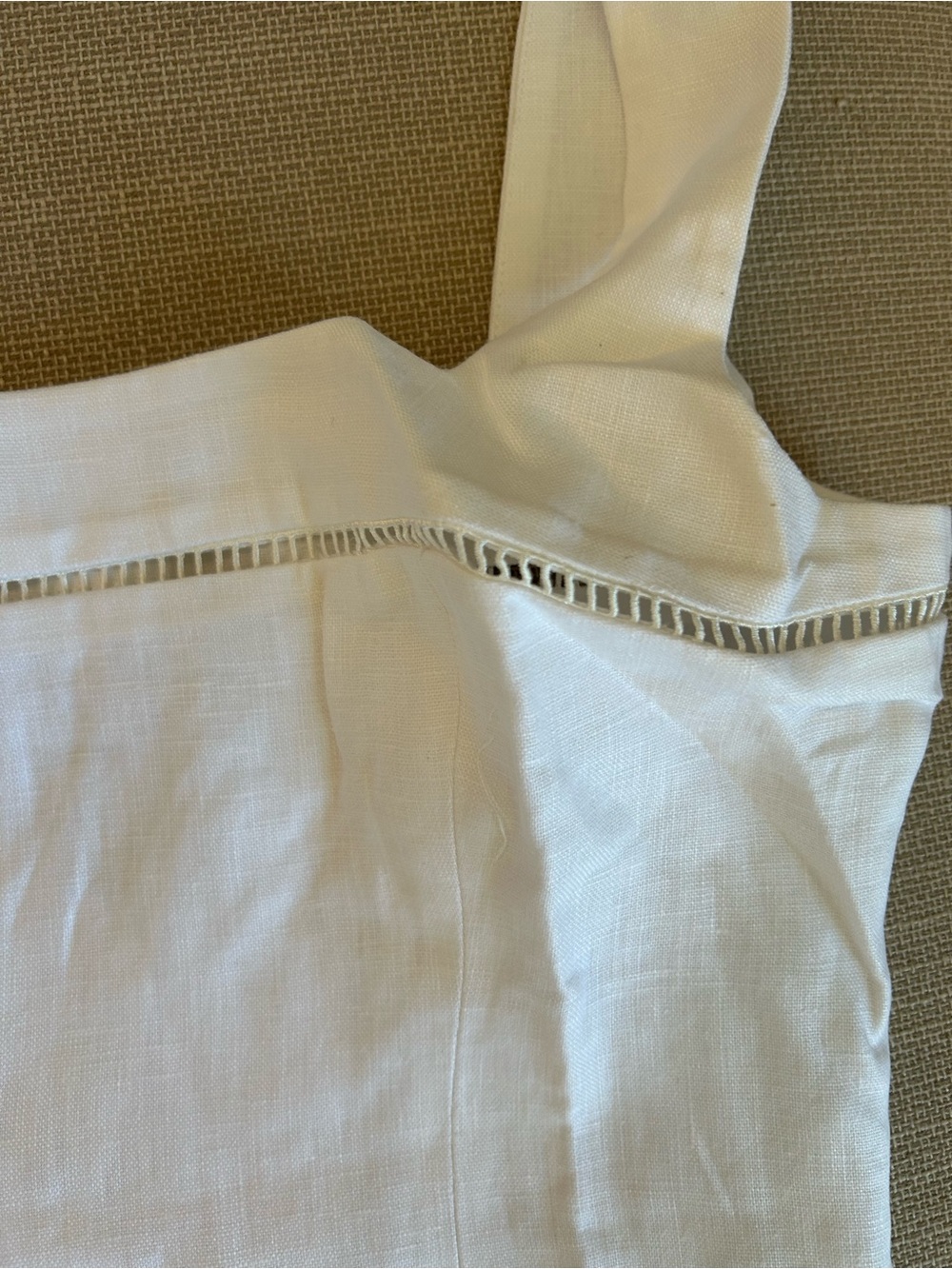Reformation Nanette Linen Top - White French Lace Causal - Picture 5 of 9